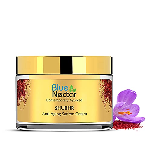 [Australia] - Blue Nectar Anti Aging Face Moisturizer - Natural Ayurvedic Saffron Cream for wrinkles and fine lines 