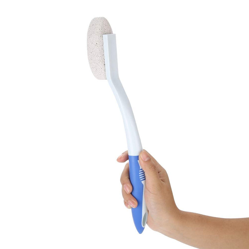 [Australia] - Foot Pumice Brush, Long Handle, Remove Dead Skin Cutin Foot Brush, Scrubbing Pumice Stone, Foot Massage Cleaner 