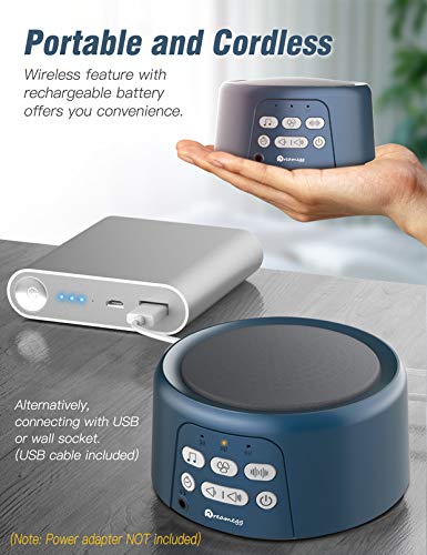 [Australia] - Dreamegg White Noise Machine - D3 Pro Sleep Sound Machine, Rechargeable Noise Machine for Sleeping, 29 HiFi Sound, Battery or Adapter, Auto-Off Timer, Portable Sound Machine for Baby Adult Home Travel D3Pro-Black 
