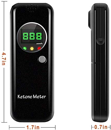 [Australia] - Professional Portable Ketone Breath Meter, Ketone Breath Tester, Digital Ketone Breathalyzer with 10 Mouthpieces 