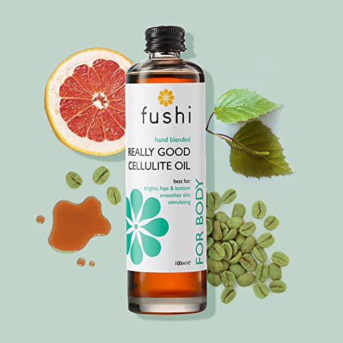 [Australia] - Fushi Really Good Oil, Best for Thighs, Hips & Bottom, Lumpy and Uneven Skin, Reduces Appearance of Cellulite, Boosts Circulation, Tons & Firms, Ethical, Vegan, Made in the UK, Grape Fruit, 100 ml 