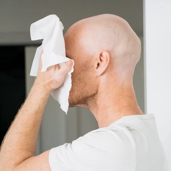 [Australia] - Head & Body Wipes - FREEDOM GROOMING - Refreshing Bald Head, Body & Facial Wipes for Men, Cleansing, Natural Gentle Unscented Adult Wipes, 15 Count 