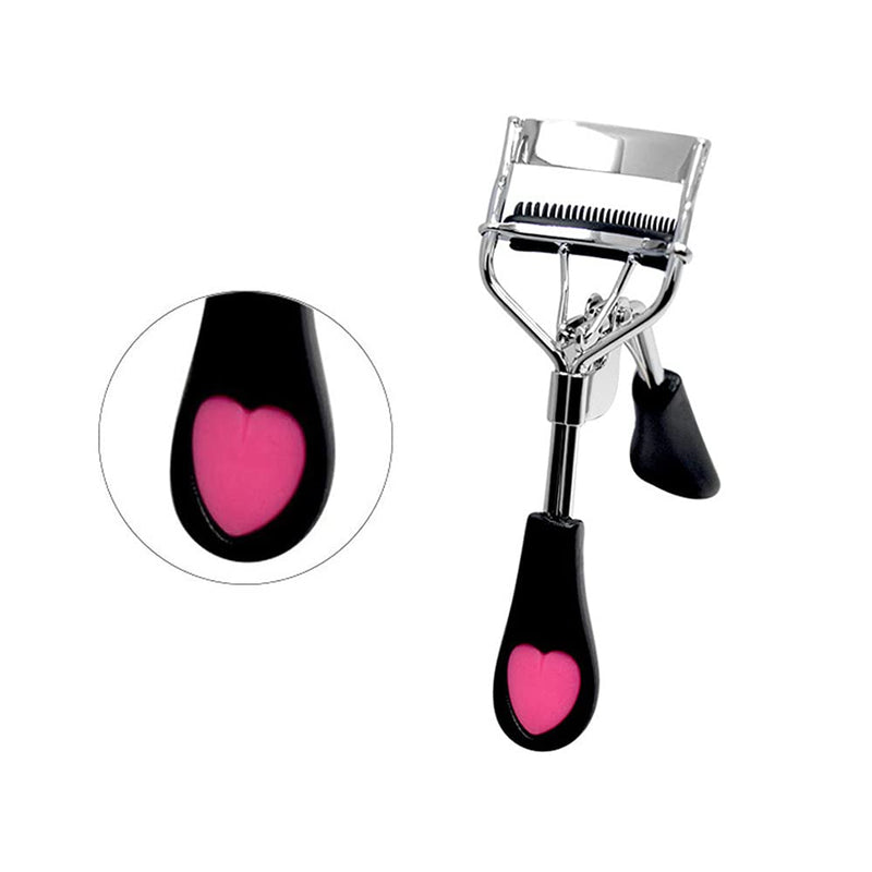 [Australia] - MICPANG Eyelash Curler Stainless Steel with Brush Mascara Muffle False Eyelashes Accessory Best Professional Tool for Lashes Curls (Black) Black 