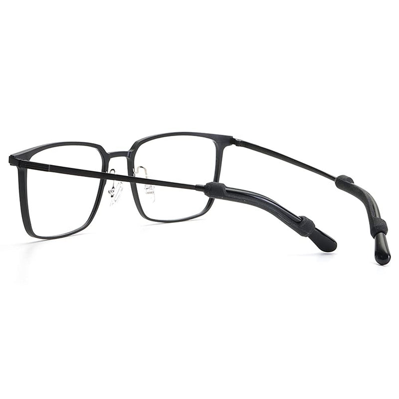 [Australia] - 4 Pairs Eyeglasses Temple Tips Sleeve Retainer, Soft Silicone Anti-Slip Elastic Comfort Glasses Retainers for Sunglasses and Glasses Eyewear (Black,Clear,Grey,Brown) 