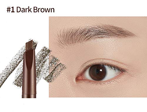 [Australia] - ETUDE HOUSE Drawing Eye Brow 0.25g #1 Dark Brown | Long Lasting Eyebrow Pencil | Soft Textured Natural Daily Look Eyebrow Makeup 