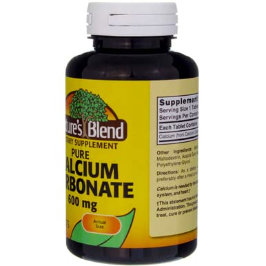 [Australia] - Nature's Blend Pure Calcium Carbonate 600 mg 100 Tabs (1684) 
