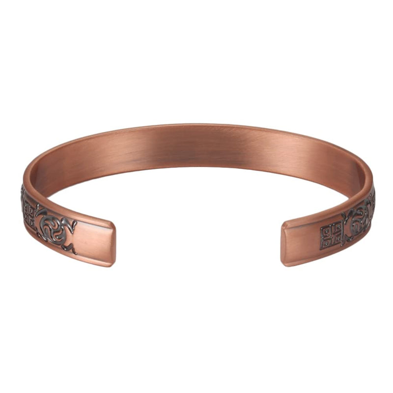 [Australia] - EnerMagiX Copper Magnetic Bracelet for Men Women Bracelet, Soild Copper Cuff Bangle with 6 Strong Magnets,Adjustable Size Magnetic Bracelets 