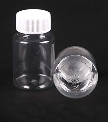 [Australia] - 12PCS 100ml Clear Empty Plastic Bottles Box with White Screw Cap Portable Solid Powder Case Holder Storage Container for Liquid Chemical Dispense 