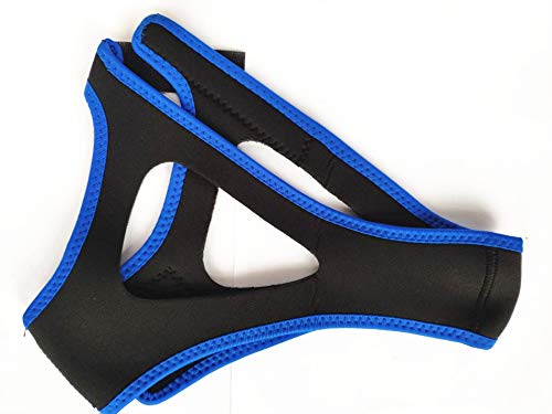 [Australia] - Anti-Snoring and Anti-Snoring Tape,Snoring Chin Strap,Snore Solution Reduction Sleep Aids.Adjustable Chin Support Headband (Black+Blue Edging) 