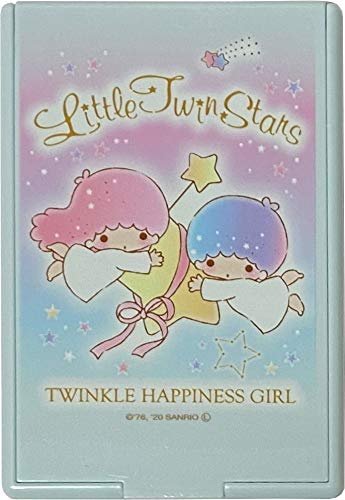 [Australia] - Friend Sanrio Little Twin Stars Square Handheld Stand Mirrors Skin Beauty & Personal Care Tools (Happiness) 