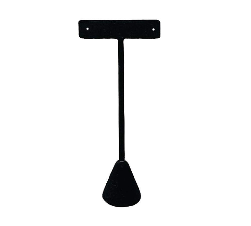 [Australia] - 6-Pack 6.75" Tall - Black Earring T Stand Display T Shape Showroom and Tradeshow (Black Velvet (6.75" H)) 