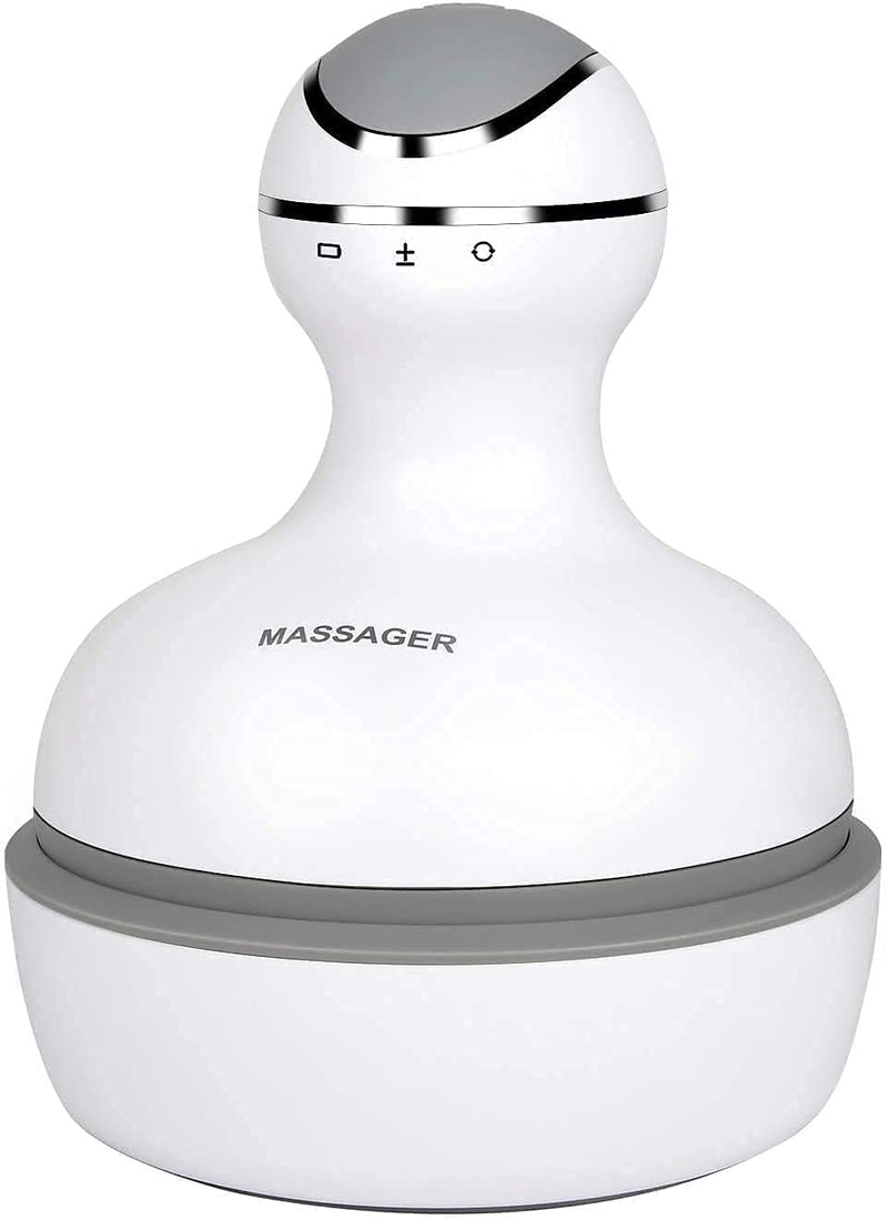 [Australia] - Electric Scalp Head Massager with 4 Removable Heads Attachments for Stimulating Hair Growth, Deep Clean & Stress Release, Waterproof Portable Massager for Head Neck Body 