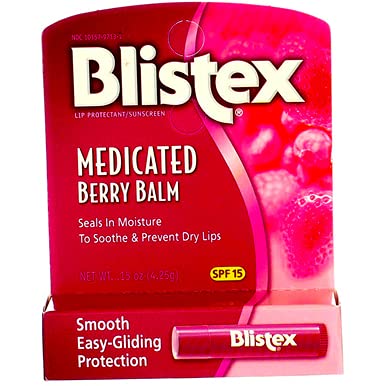 [Australia] - Blistex Medicated Berry Balm SPF 15 0.15 oz (Pack of 4) 