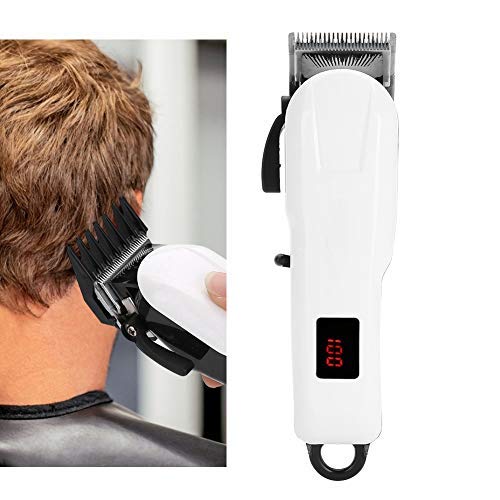 [Australia] - Marhynchus White Wireless USB Hair Clipper Trimmer Rechargeable Electric Hair Cutting Machine Cutter Clipper Steel+ABS 