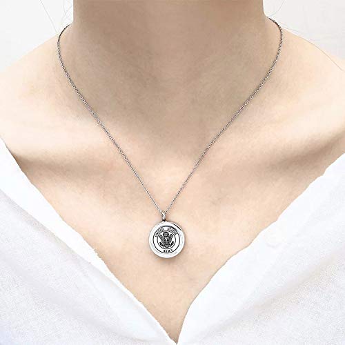 [Australia] - MEMORIALU Urn Ashes Necklace Stainless Steel Memorial Cremation Jewelry ARMY 