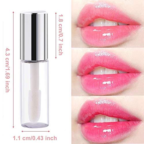 [Australia] - 45Pcs Reusable Lipstick Bottle, 1.2 ML Lip Gloss Tube Empty Lip Gloss Tubes Container Clear Mini Empty Lip Balm Bottles Handmade Cosmetics Subdivision Bottles for Travel Use DIY Cosmetic Storage 