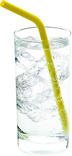 [Australia] - Joie Kitchen Gadgets 12711 Joie Rainbow Reusable Silicone Straws with Cleaning Brush, Set of 6, Colors May Vary 