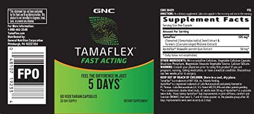 [Australia] - GNC TamaFlex Fast Acting, 60 Vegetarian Capsules, Joint Support 