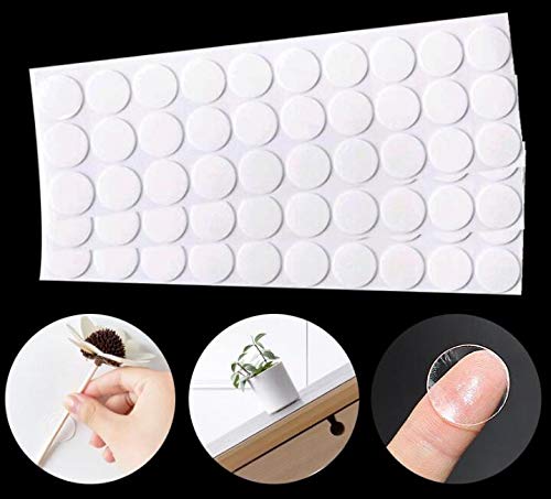 [Australia] - ericotry 180PCS 2cm/0.8 inch Transparent Double-Sided Tape Stickers Round Acrylic No Traces Adhesive Sticker Creative Super Sticky Waterproof Small Stickers for Office Home School 