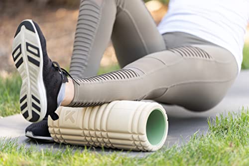 [Australia] - TriggerPoint Grid Foam Roller, Deep Tissue Muscle Massage, Versatile Foam Roller, Multi Purpose, with Free Online Instructional Videos sustainable Single Beige 