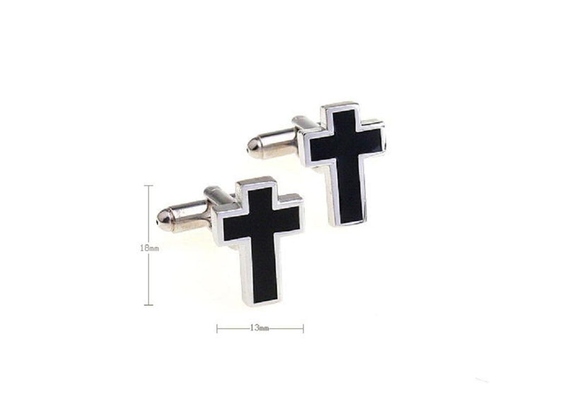 [Australia] - MRCUFF Cross Pair Cufflinks in a Presentation Gift Box & Polishing Cloth 