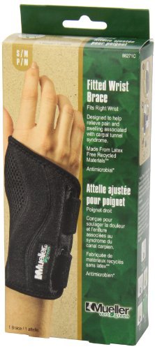 [Australia] - Mueller Fitted Wrist Brace Green Line Right Fitted Wrist SM/MD 5-8" 