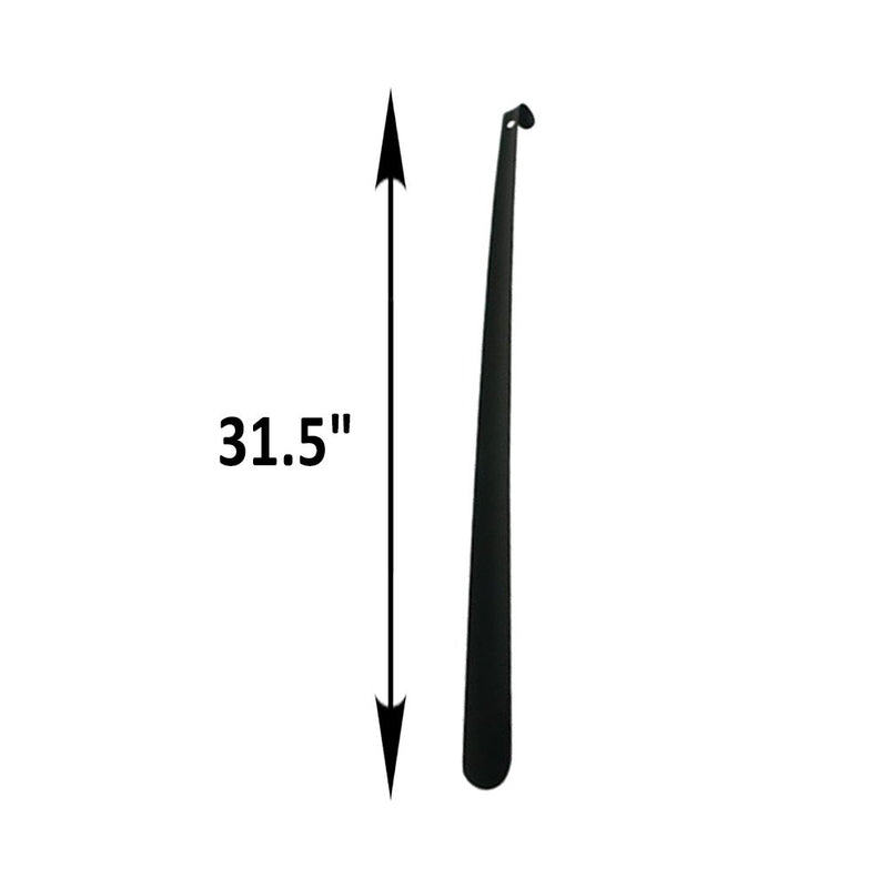 [Australia] - Home-X Extra Long Metal Shoehorn, 31.5 Inch Long Shoe Horn - Convenient and Easy to Use, No Excessive Bending Black 