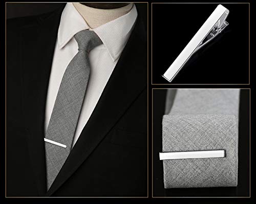 [Australia] - Roctee 8 Pack Tie Clip for Men Tie Bar Clip Set Formal Business Men's Necktie Clips Shirts Men Slim Tie Pin Clamp, Gold Silver Black, New and Fashion 