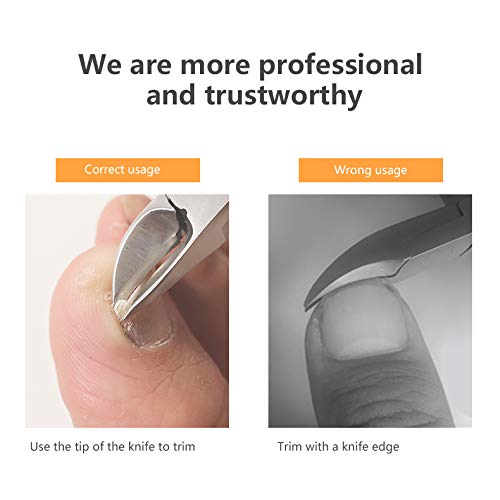 [Australia] - Toenail Clippers Stainless Steel Nail Nipper Toenail Scissor With Smooth Sharp Blade for Thick Ingrown Hard Toe Nail Fingernail Strong Big Nail 
