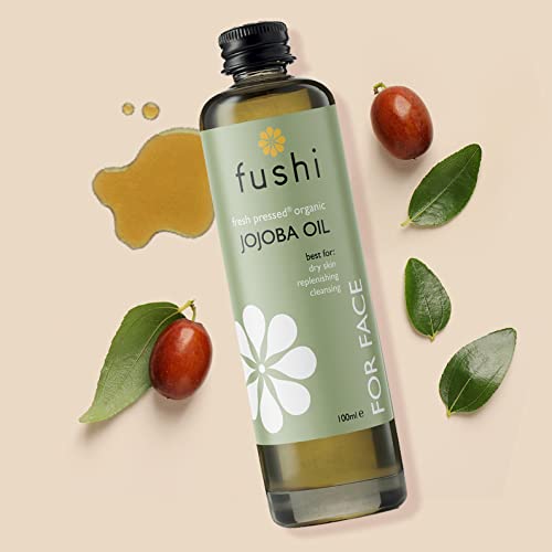 [Australia] - Fushi Organic Jojoba Oil 100 ml | Fresh-Pressed| Rich in Vitamin E | Best for Skin Cleansing, Dry Skin & Dry Hair | Hypoallergenic Oil | Ethical & Vegan Society Approved | Manufactured in the UK 