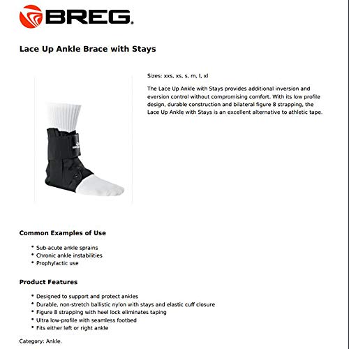 [Australia] - Breg Lace Up Ankle with Stays (Large) Large (Pack of 1) 