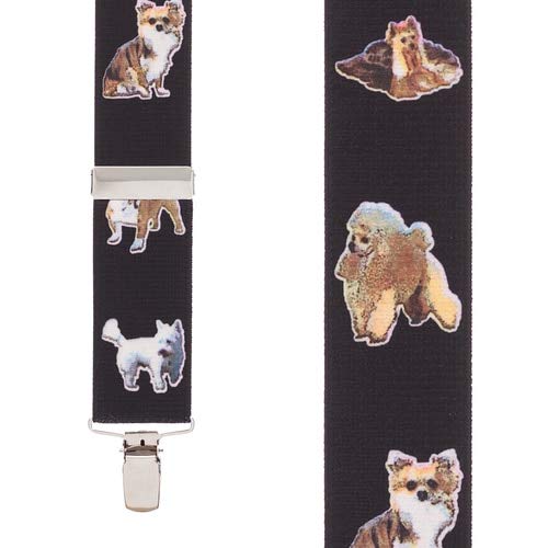 [Australia] - SuspenderStore Men's Little Dogs Suspenders 54" for 6'1" to 6'5" tall 