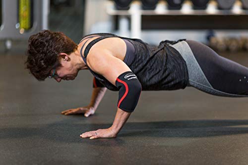 [Australia] - Elbow Sleeve (1) - By Rip Toned - Compression Support Brace for Weightlifting, Powerlifting, Xfit, Strength Training, Pain, Tendonitis, Arthritis. Men & Women (SEE SIZING GUIDE - XXL) Black 