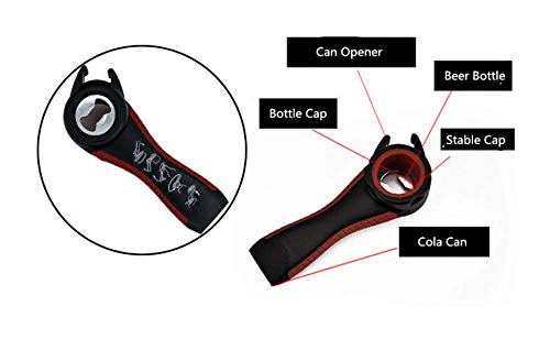 [Australia] - 2 pcs 5 In 1 Multi Function Multi-function Can Jar Bottle Open/Tighten Bottle Jar Can Opener for Small Hands, Seniors or Anyone Who Suffers from Arthritis Good Kitchen Tool (black/white) 