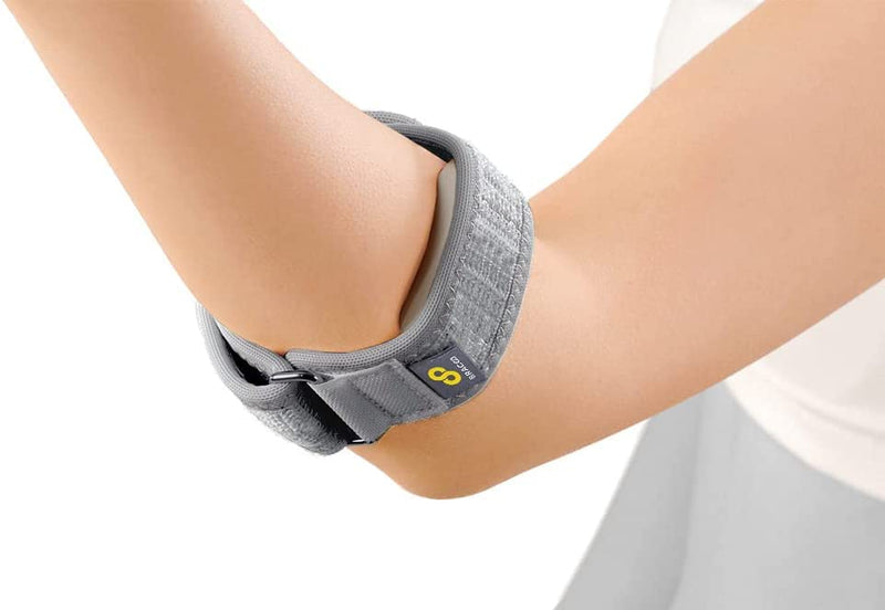 [Australia] - Bracoo Tennis-Golfer Elbow Strap, Quality Compression EVA Pad for Tendonitis, Muscle Strain Relief, EP40, One Size,Gray 