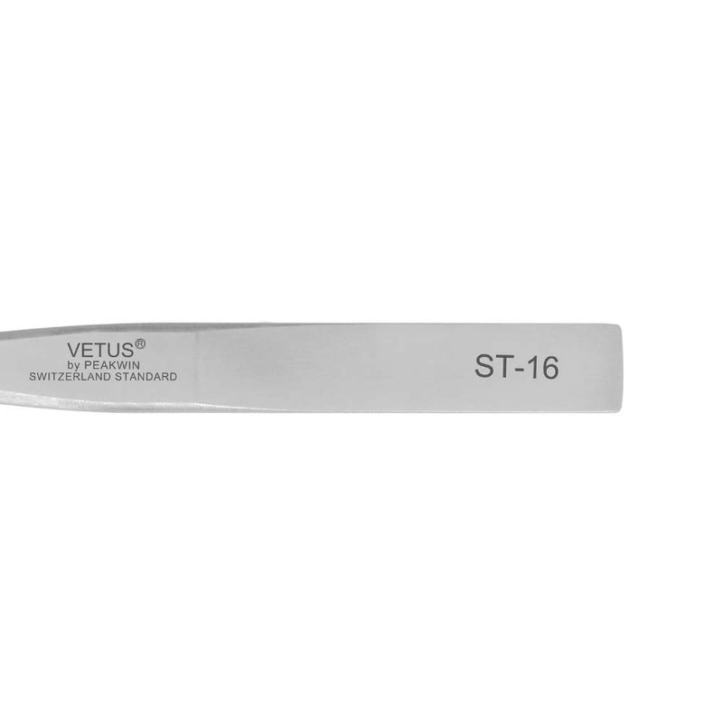 [Australia] - Vetus Tweezer Stainless Steel Non-magnetic Pointed Tip Professional Eyelash Eyebrow Switzerland Standard ST-16 