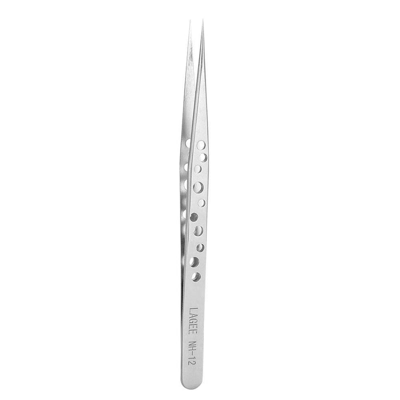 [Australia] - Stainless Steel Point Tweezer for False Eyelashes, Antistatic Tweezer Kit Eyelash Extensions Straight Tweezers for Splinters, Ticks & Glass Removal Best for Eyebrow Hair, Facial Hair Removal NH-12 