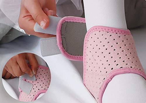 [Australia] - 2 Pack Ankle Braces for Kids Child Adjustable Mesh Compression Ankle Tendo Foot Support Protector Stabilizer Wraps Ankle Guards for Juvenile Sprains Injuries, Arthritis Relief, Joint Pain, Ankle Sore Small: (Pack of 2) Pink 
