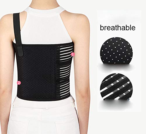 [Australia] - Solmyr Rib Brace Broken Rib Belt, Rib Support Brace Chest Binder for Men and Women, Breathable Chest Wrap Belt for Sore or Bruised Ribs Support, Sternum Injuries, Dislocated Ribs Protection, Pulled Muscle Pain（M 29" to 38"） Medium 