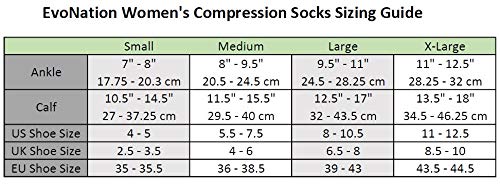 [Australia] - EvoNation Women’s Knee High 15-20 mmHg Open Toe Sheer Compression Socks – Moderate Pressure Compression Garment Black Large 