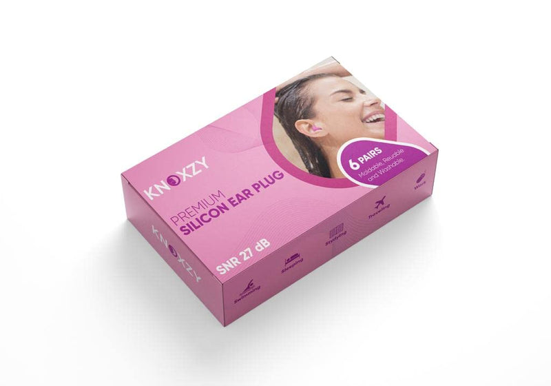 [Australia] - Knoxzy Silicone Ear Plugs Re-Usable Waterproof Noise Cancelling Premium Moldable Ear Plugs for Sleeping, Travelling, Studying Noise Reduction Pink Pack of 1 