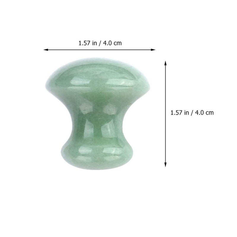 [Australia] - SOLUSTRE Scraping Massage Tool Jade Chakra Healing Relaxing Stone Mushroom Shape Guasha Facial Massager Good for Eye Face Neck Skin Body Beauty Spa (2Pcs, Green) 
