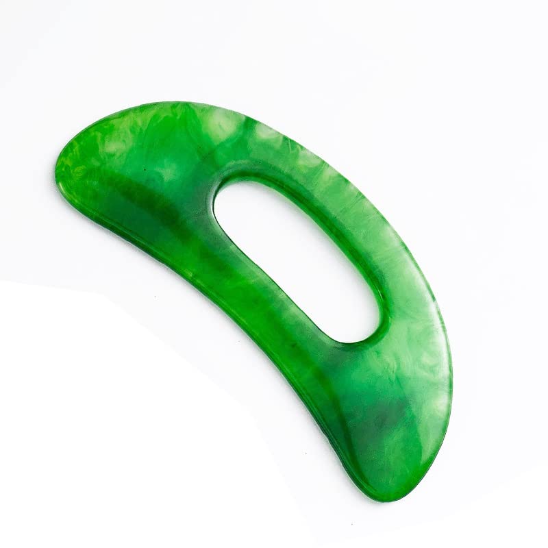 [Australia] - Yeesabella 2 PCS Gua Sha Stone Large Body Gua Sha Tool Guasha Stone Tool Lymphatic Drainage Massager Sculpting Anti Cellulite Tools for Full Body Men Women Green 