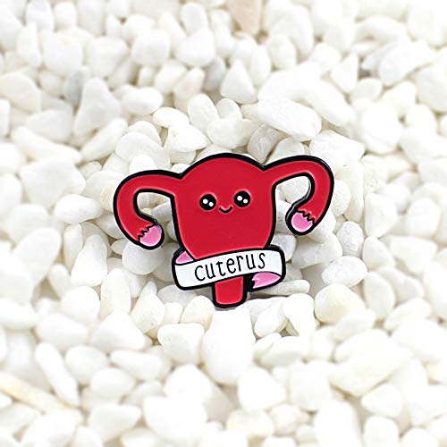 [Australia] - RUIZHEN Uterus Ovary Pin Feminist Medical Symbol Female Organ Gynecologist Nurse Gift Jewelry Brooch Pins red & pink 