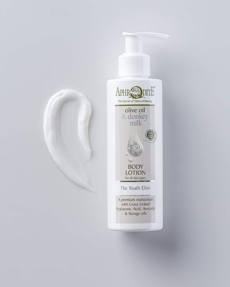 [Australia] - Aphrodite The Youth Elixir Body Lotion - Natural Moisturizer with Donkey Milk to Condition the Skin - Perfect for Sensitive Skin (200 ml / 6.76 fl oz) Donkey Milk & Olive Oil 