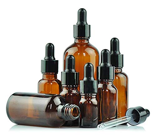 [Australia] - Ericotry 12PCS 20ml 0.67oz Empty Refillable Amber Glass Essential Oil Bottle Vial Container with Glass Pipette Dropper For Essential Oils other Liquids Pack of 12 