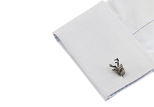 [Australia] - Cuff-Daddy Buck Deer Head Cufflinks for Hunters with Presentation Box 