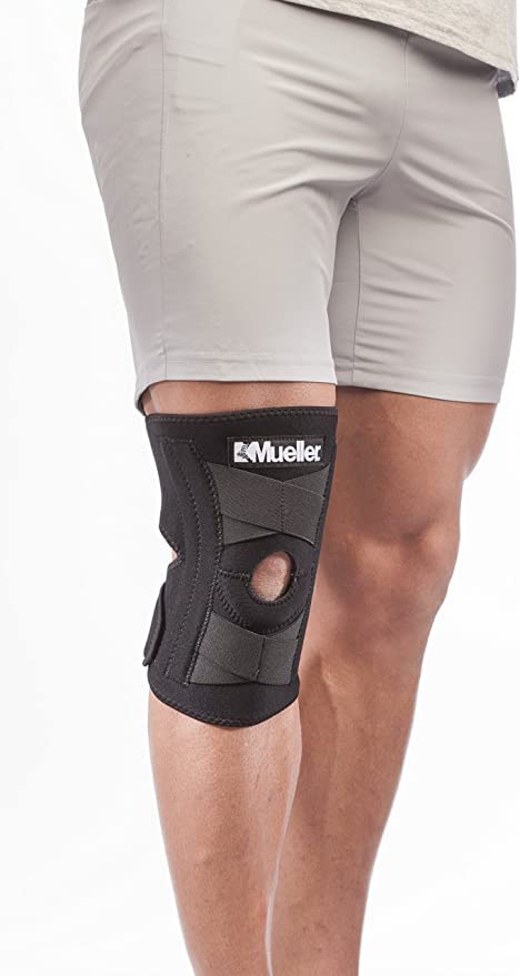 [Australia] - Mueller Sports Medicine Self-Adjusting Knee Stabilizer, For Men and Women, Black, One Size (Pack of 1) 