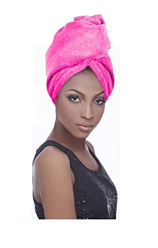 [Australia] - iLett 2 PACK OF Microfiber Hair Towel Intense Pink with 300g (11oz) thikness 