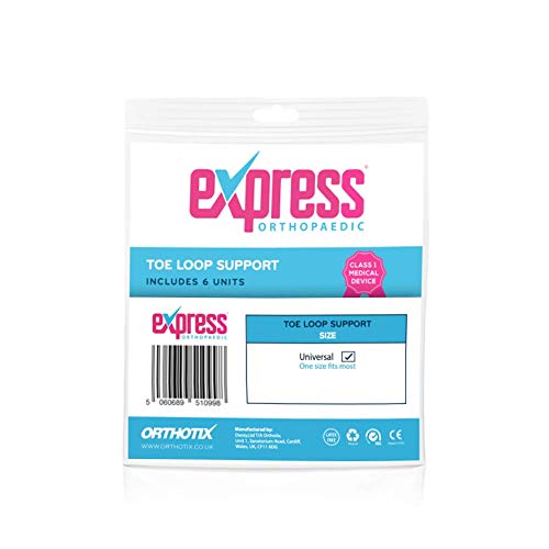 [Australia] - Express Orthopaedic® - Medically Approved Toe Splint Buddy Loops/Toe Straightener for Overlapping Toes, Broken Toes & Hammer Toe (6 UNITS) 